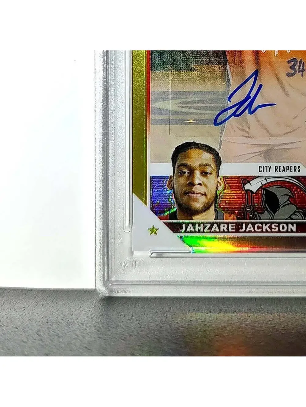 Jahzare Jackson 2023 Topps Chrome #A-JJA Gold Refractor 20/50 PSA 9 Auto 10
